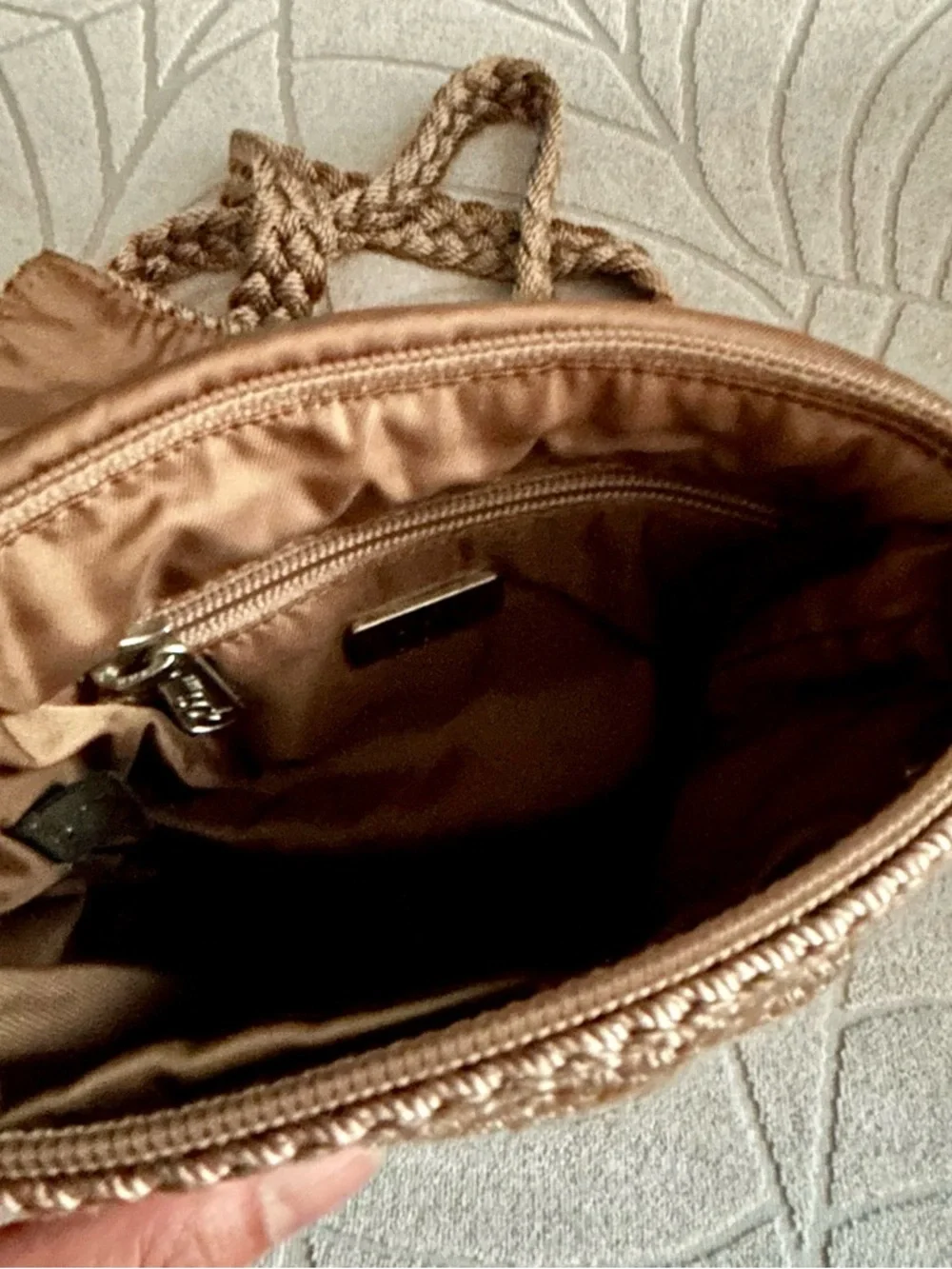The Sak Small Brown Crochet Crossbody Bag - Picture 6 of 12